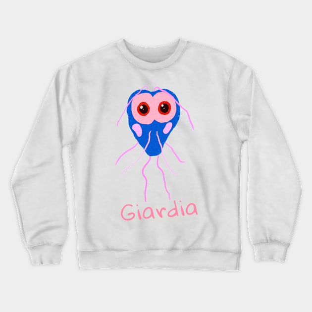 Giardia Cute Microbes Adorable Bacteria Crewneck Sweatshirt by labstud